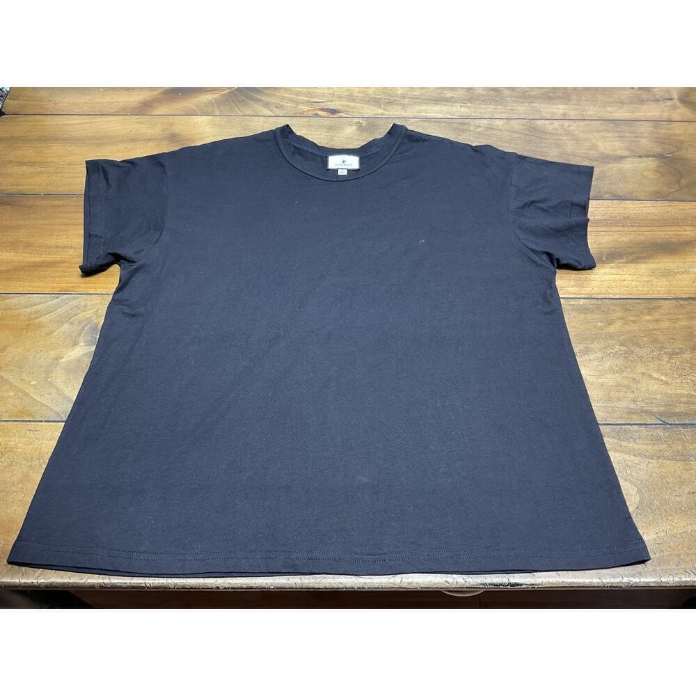 Tuckernuck Black Cotton T-Shirt Short Sleeve Size Large